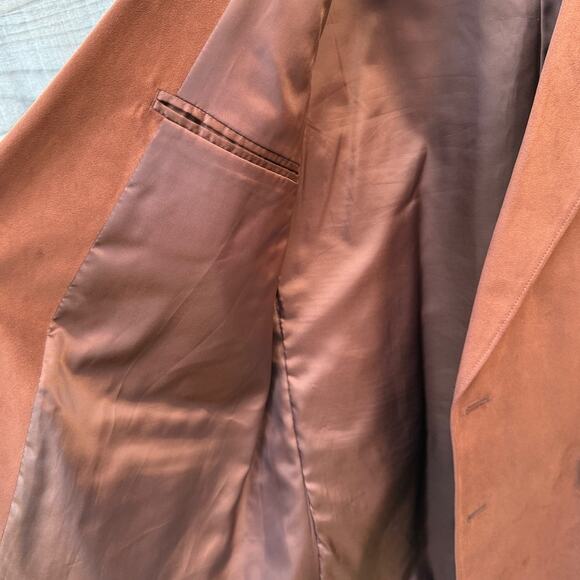 Circle S Dallas Texas Western Brown Faux suede Mens Jacket Sport Coat Blazer 44L - Picture 8 of 8